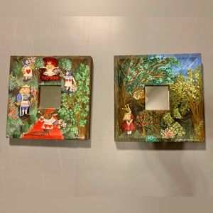 Set Hand painted Framed Mirrors